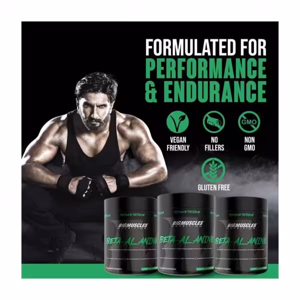 BigMuscles Nutrition Beta-Alanine: Formulated for Performance & Endurance. Vegan, No Fillers, Non GMO, Gluten Free