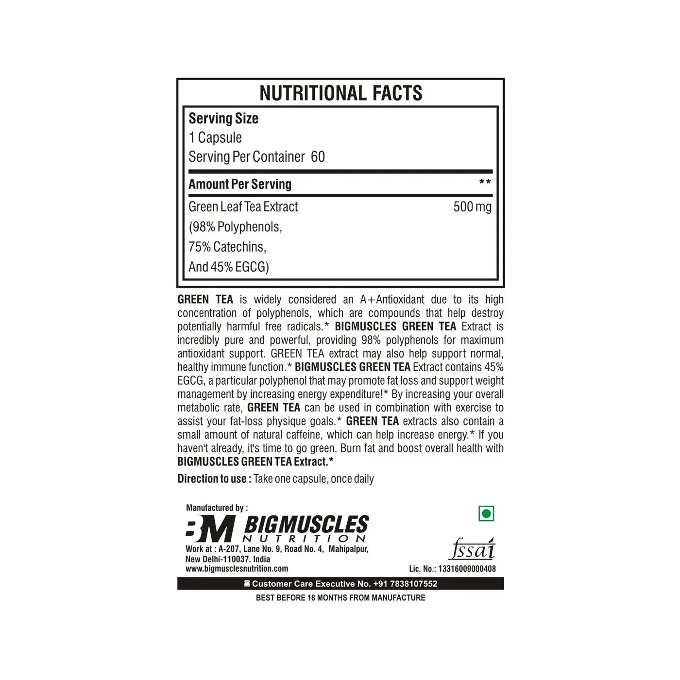 Bigmuscles Nutrition Green Tea Extract - Image 3