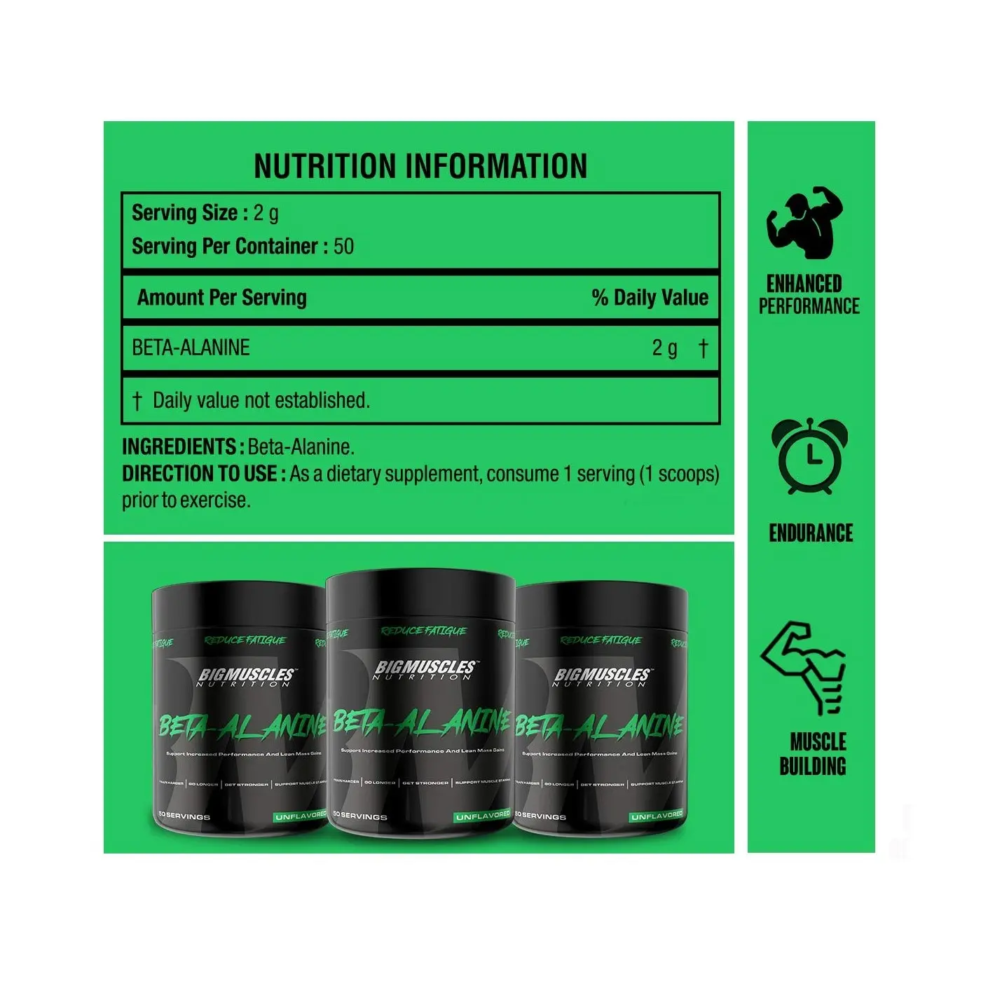 Bigmuscles Nutrition Beta Alanine - Image 2