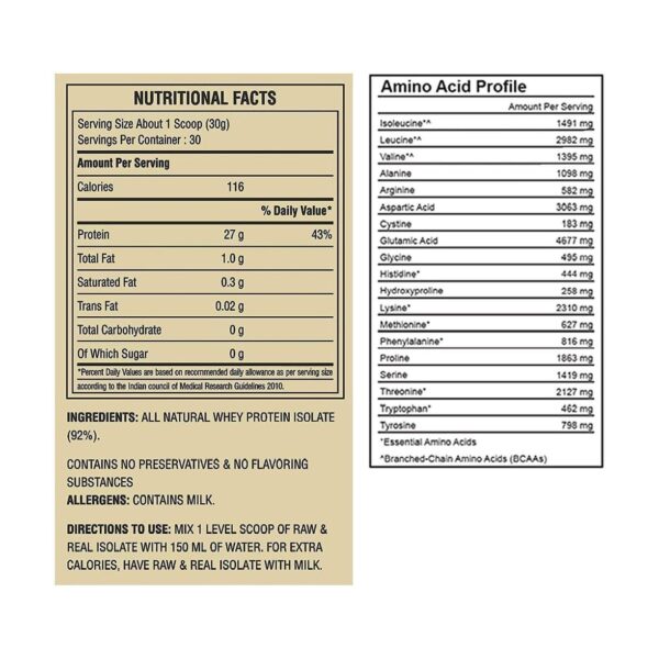 Bigmuscles Nutrition Raw & Real Isolate
