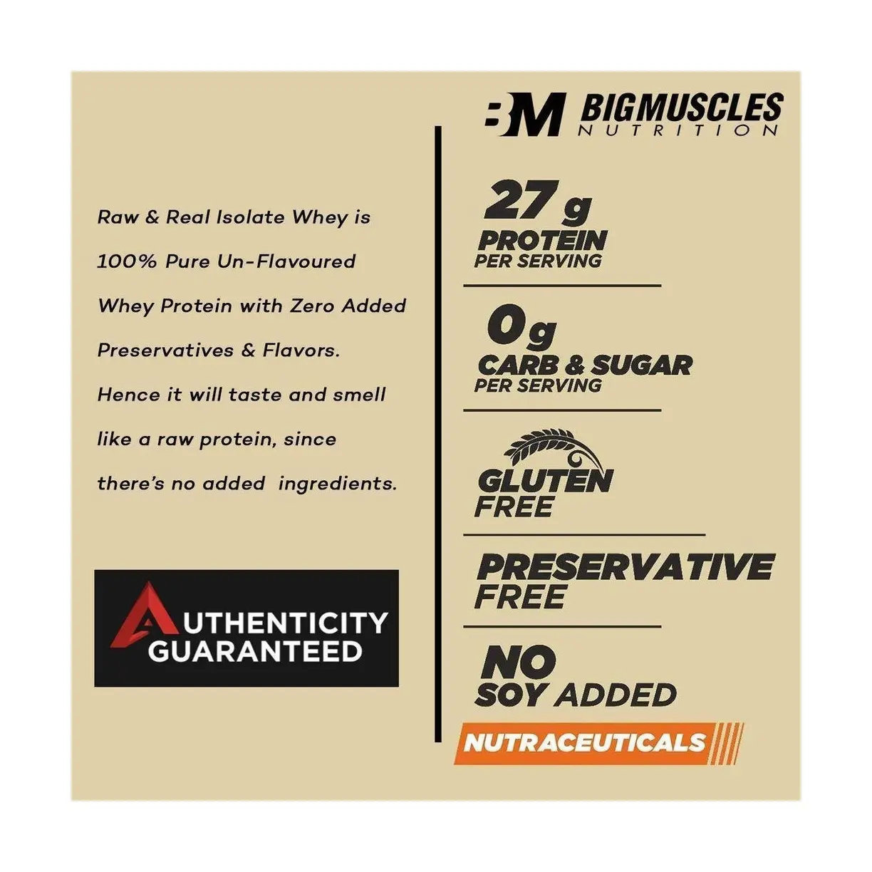 Bigmuscles Nutrition Raw & Real Isolate - Image 2