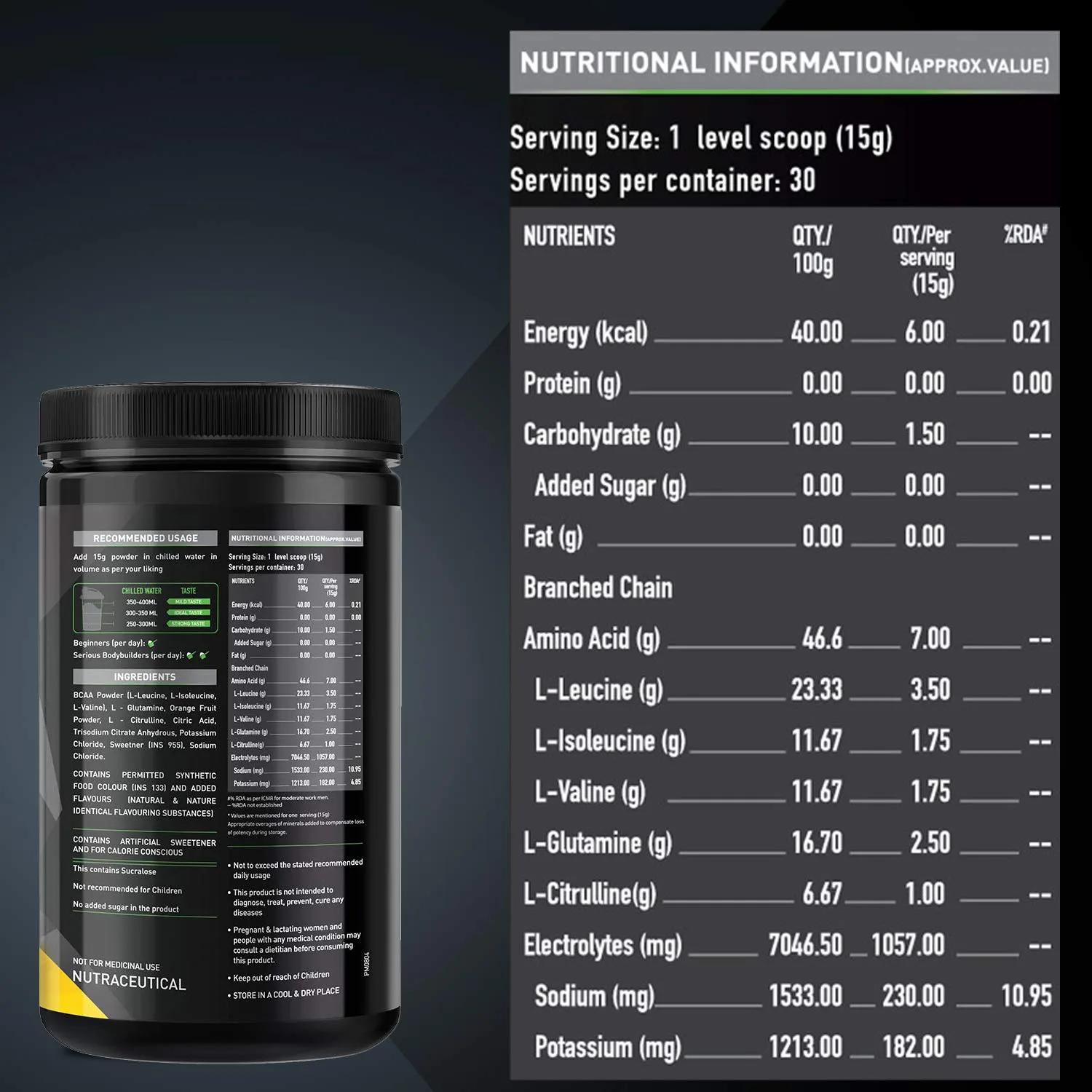 MuscleBlaze BCAA Pro Essential Amino Acids - Image 2