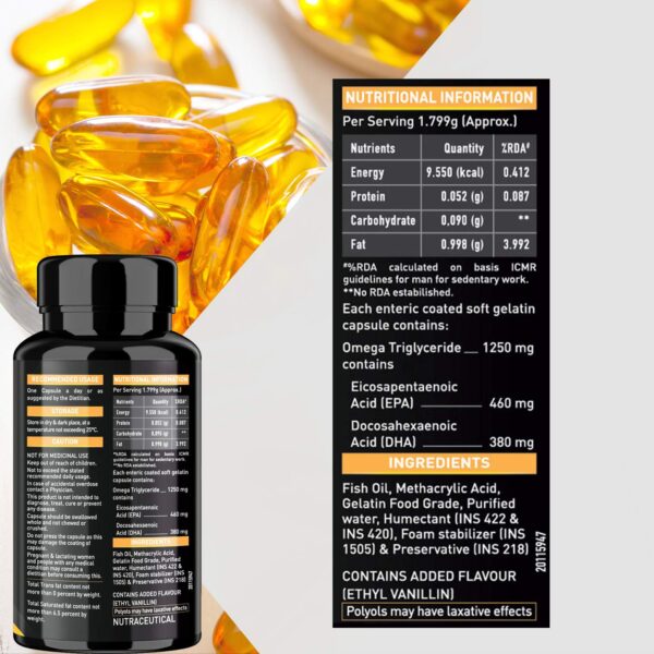 MuscleBlaze Fish Oil Gold (460 EPA & 380 DHA)