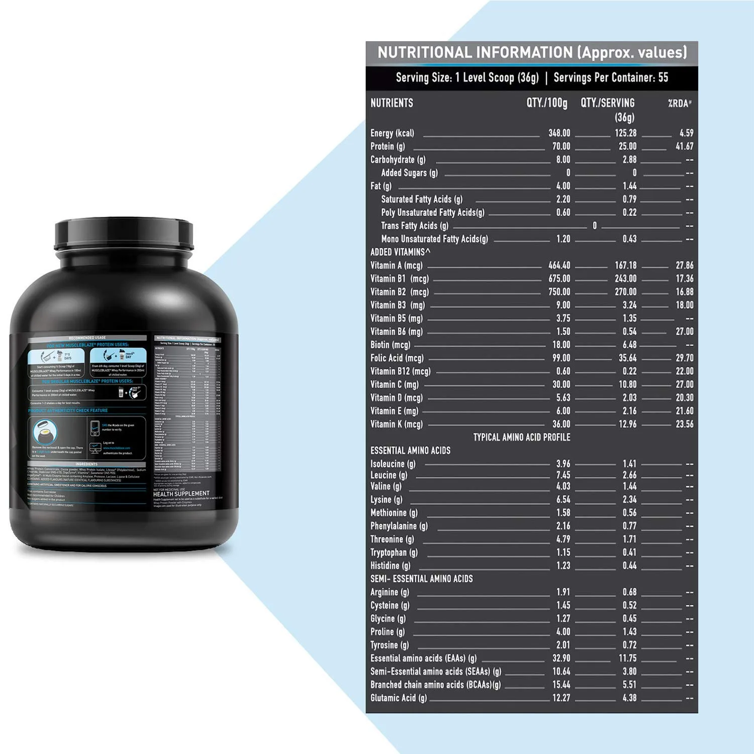 MuscleBlaze Whey Performance Protein - Image 2