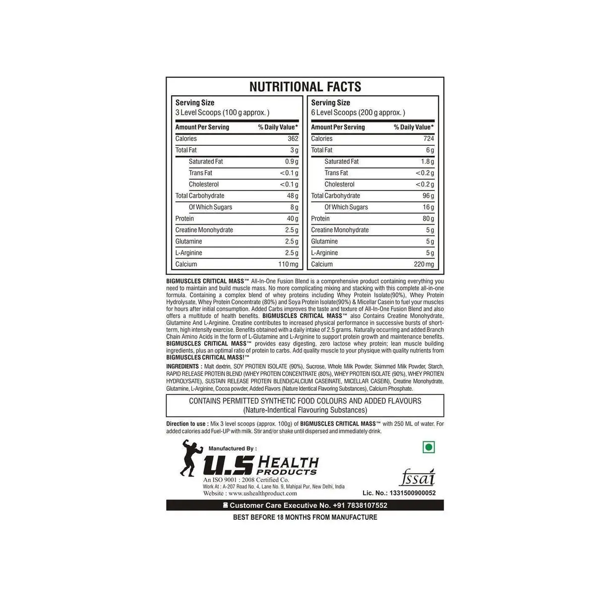 Bigmuscles Nutrition Critical Mass - Image 2