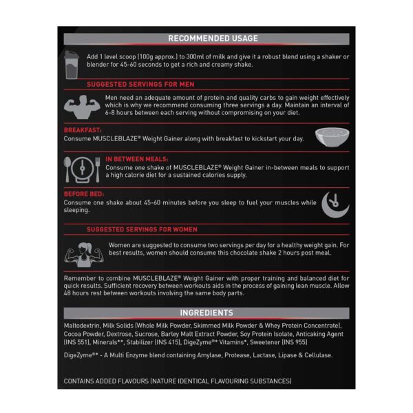 MuscleBlaze Weight Gainer with Added Digezyme