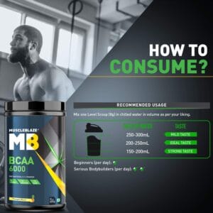 MuscleBlaze BCAA 6000 Amino Acid Supplement Powder