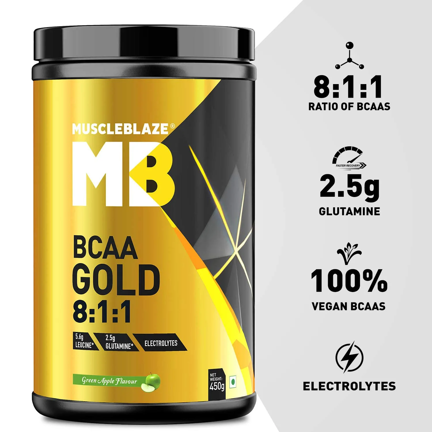 MuscleBlaze BCAA Gold 8:1:1 Amino Acids Supplements - Image 3
