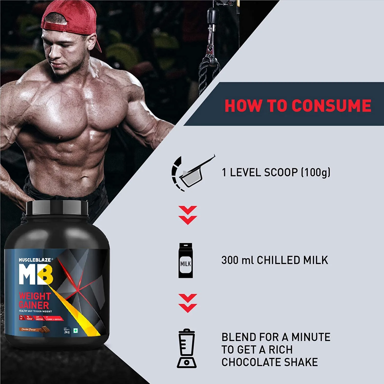 MuscleBlaze Weight Gainer with Added Digezyme - Image 4