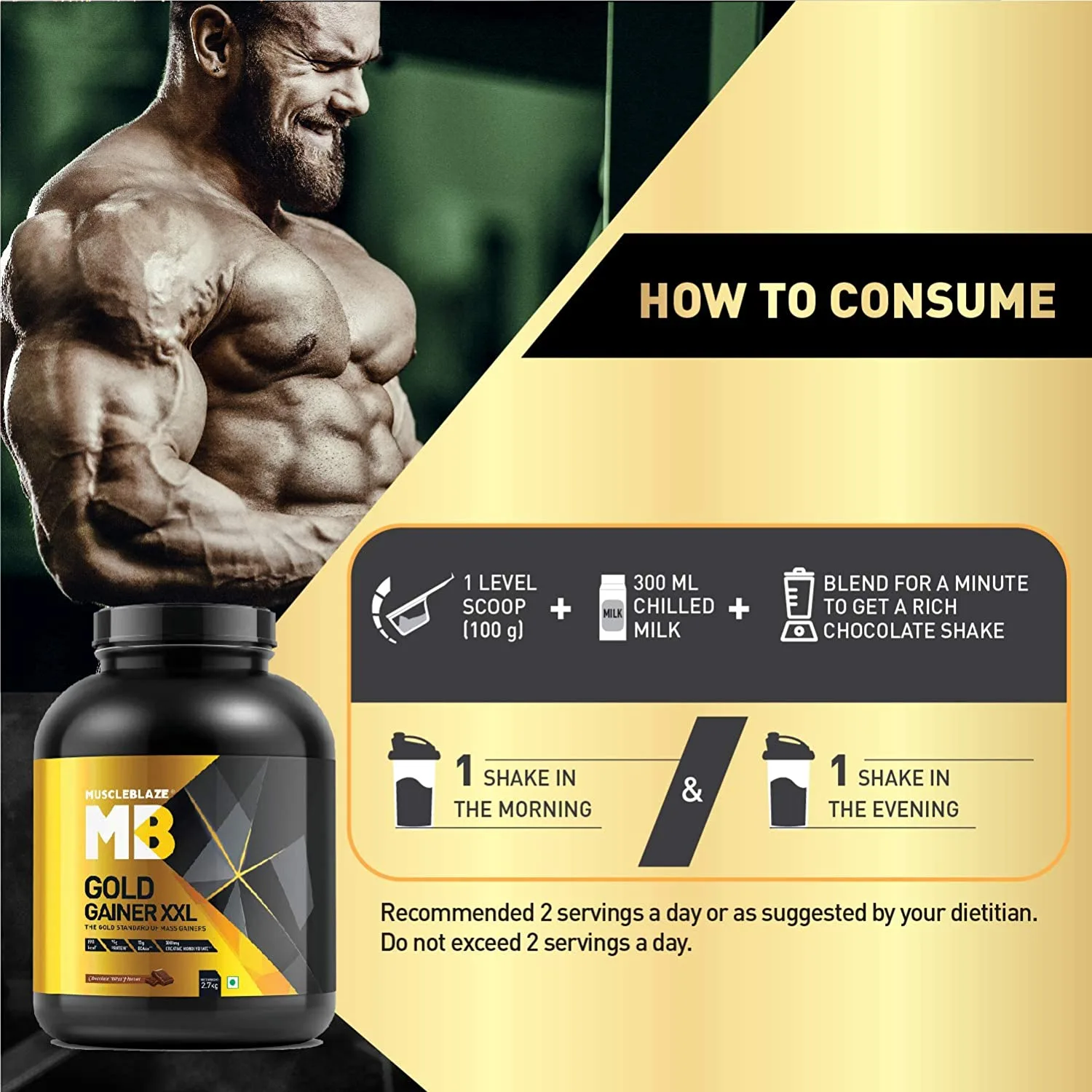 MuscleBlaze Gold Gainer XXL Mass Gainer - Image 4