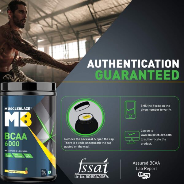 MuscleBlaze BCAA 6000 Amino Acid Supplement Powder