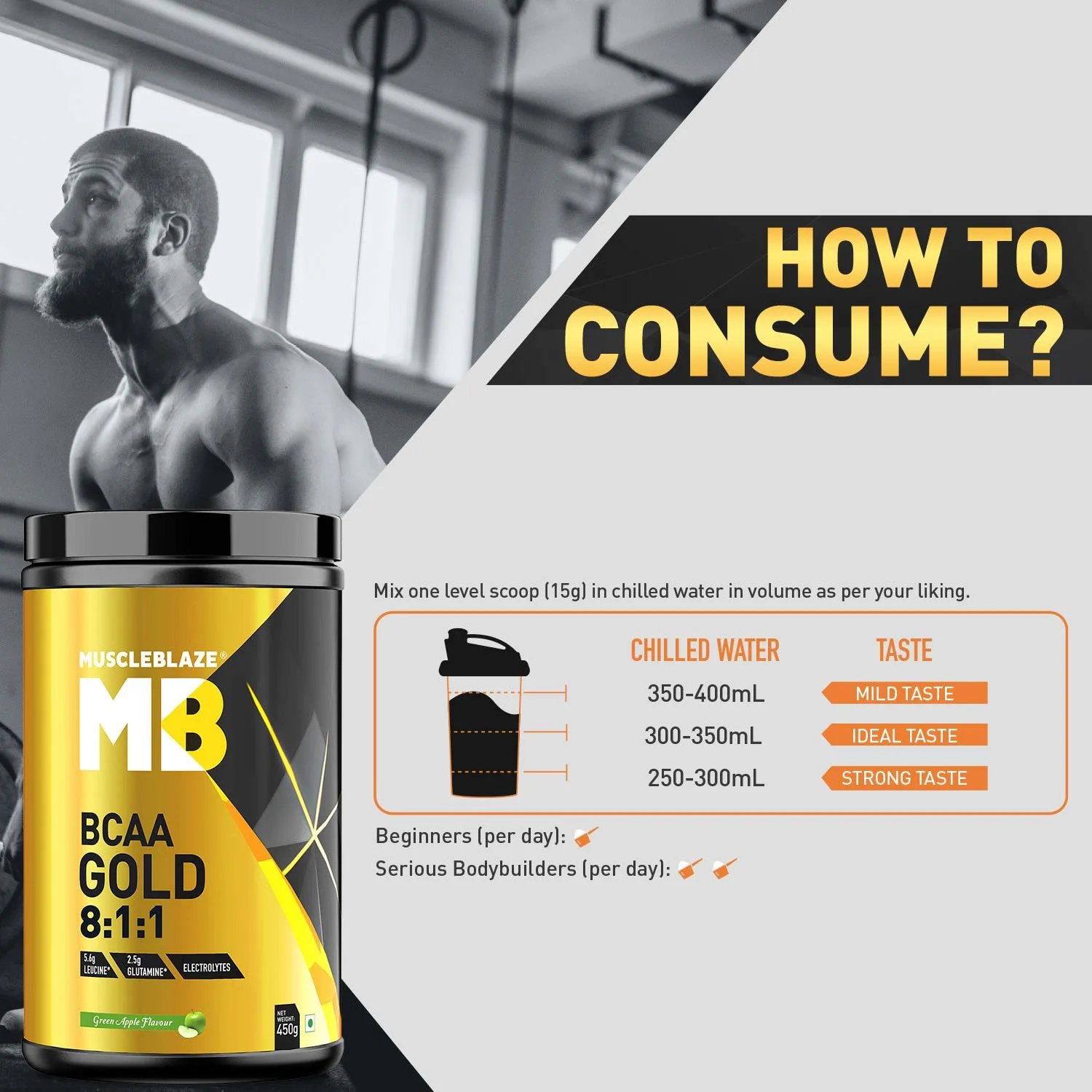 MuscleBlaze BCAA Gold 8:1:1 Amino Acids Supplements - Image 4