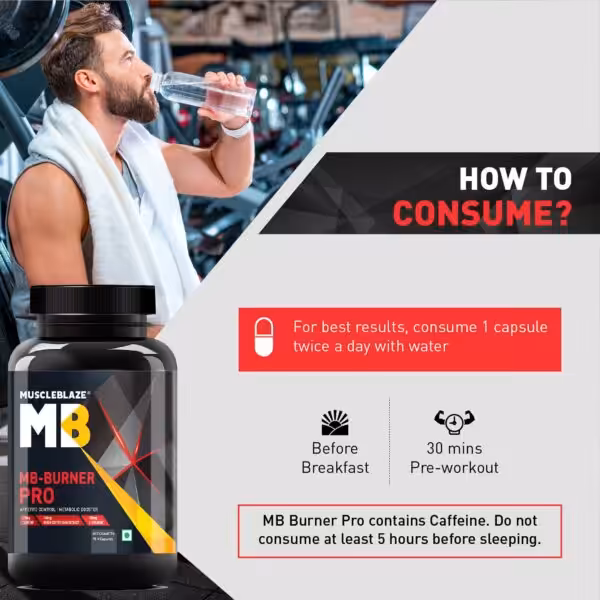 How to consume: 1 capsule twice daily with water, before breakfast and 30 mins pre-workout. Do not consume 5 hours before sleep
