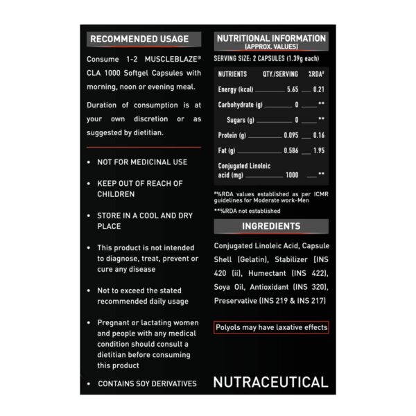MuscleBlaze CLA 1000 Fat Burner Supplement