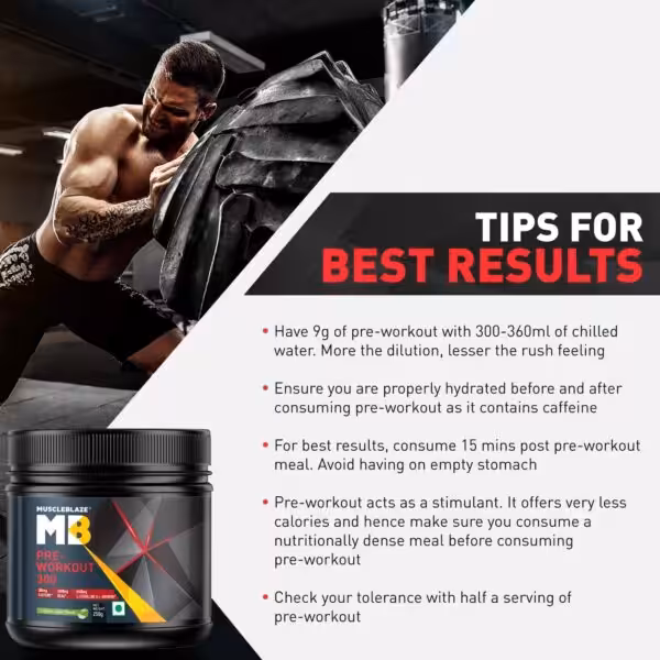 Tips for best results: Mix 9g with 300-360ml water. Stay hydrated. Eat a dense meal before use. Check tolerance with half a serving