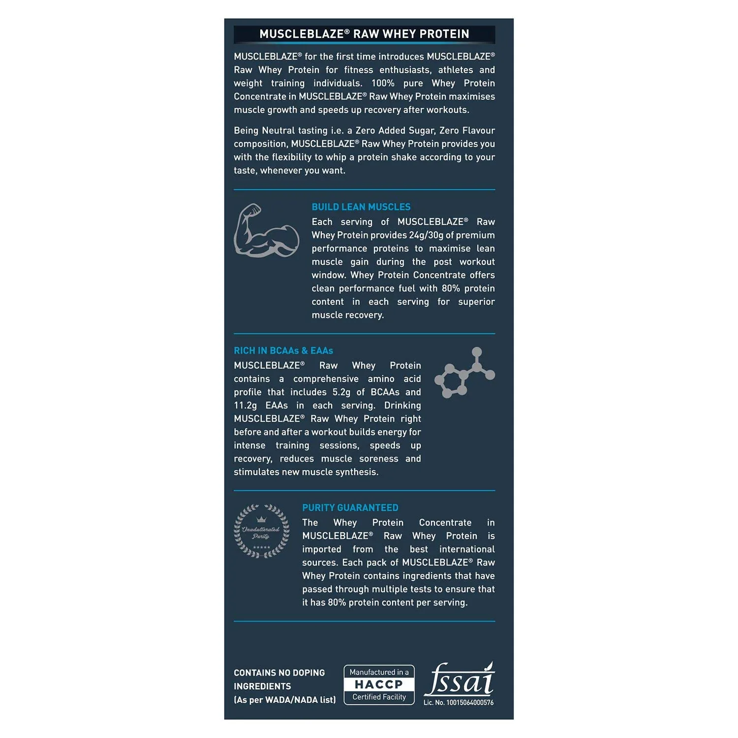 MuscleBlaze 80% Raw Whey Protein Supplement Powder - Image 5