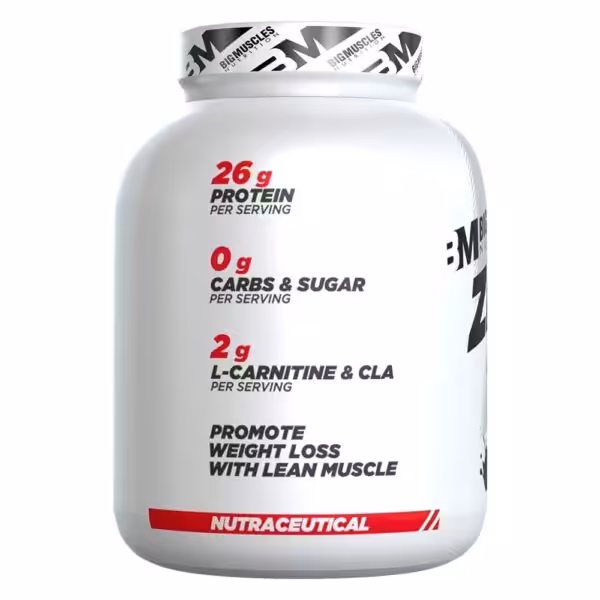 Bigmuscles Nutrition Zero Ripped: 26g protein, 0g carbs and sugar, and 2g L-carnitine and CLA per serving