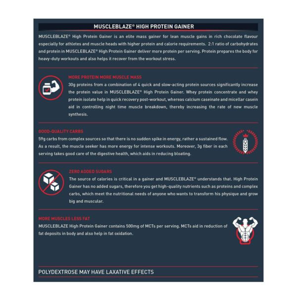 MuscleBlaze High Protein Gainer Lean Mass