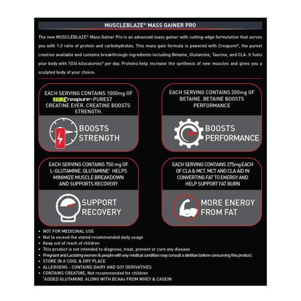 MuscleBlaze Mass Gainer PRO with Creapure