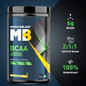 MuscleBlaze BCAA 6000 Amino Acid Supplement Powder