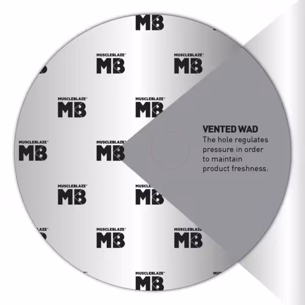 Vented wad seal with a hole that regulates pressure to maintain product freshness