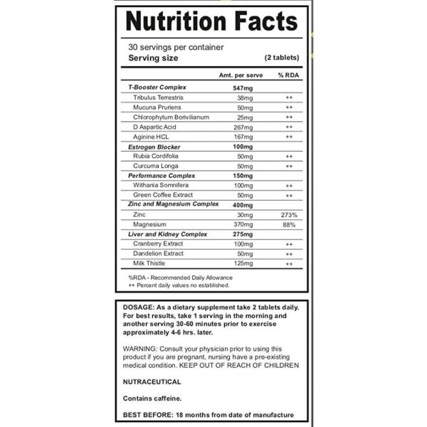 Muscle Asylum Test+ 60 Tabs