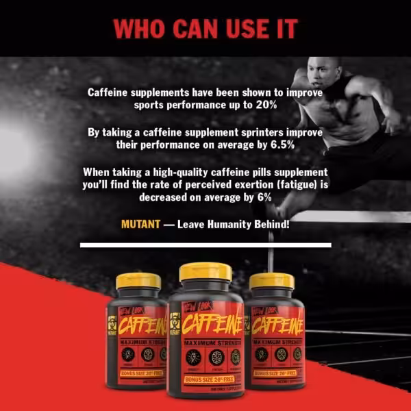 Who can use it: Caffeine supplements improve performance up to 20%, sprinter performance by 6.5%, and decrease fatigue by 6%