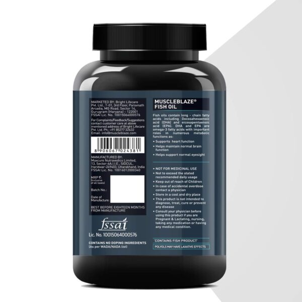 MuscleBlaze Fish Oil (1000 mg)