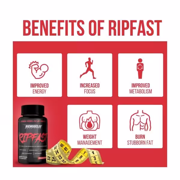 Benefits of Ripfast: Improved Energy, Increased Focus, Improved Metabolism, Weight Management, and Burn Stubborn Fat