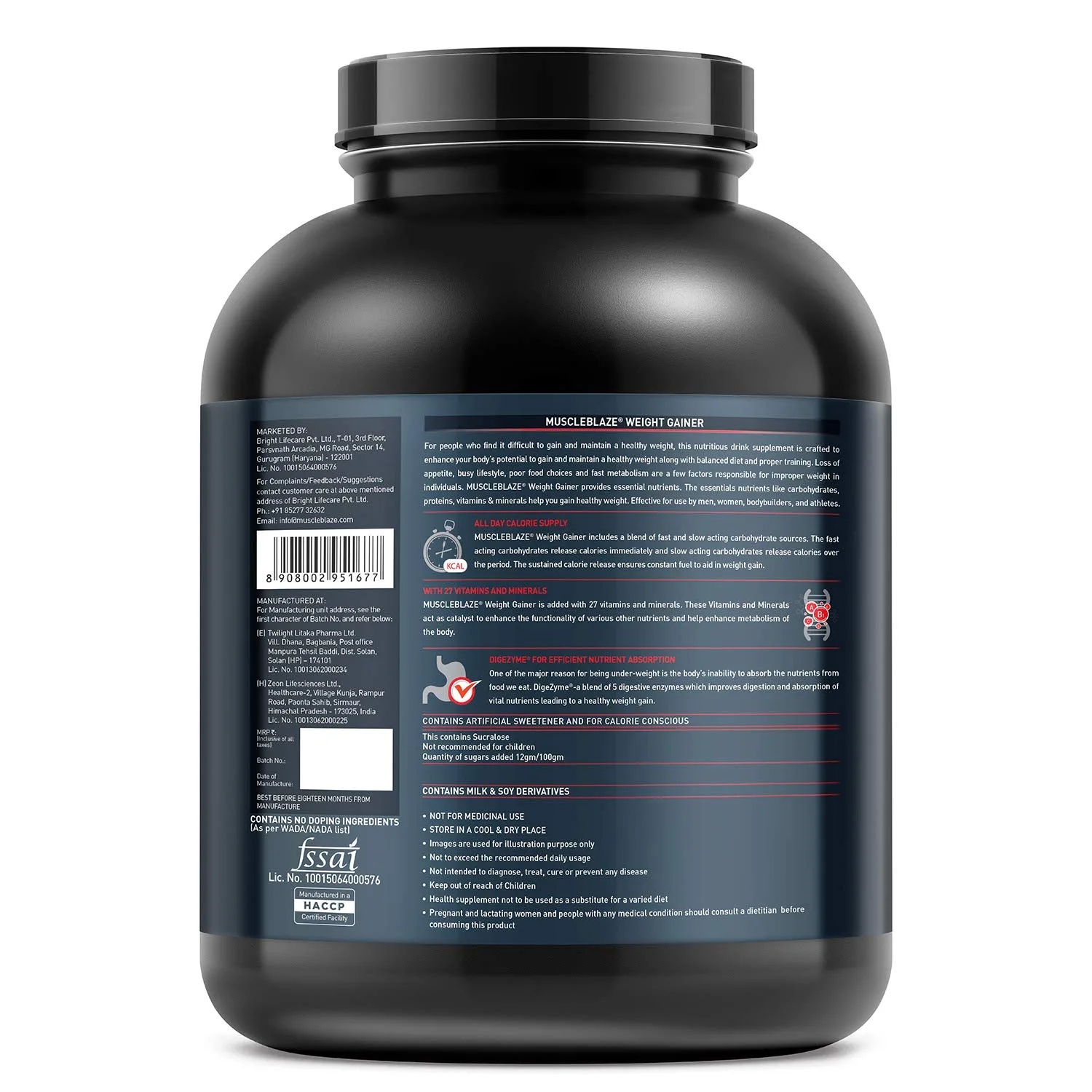 MuscleBlaze Weight Gainer with Added Digezyme - Image 8