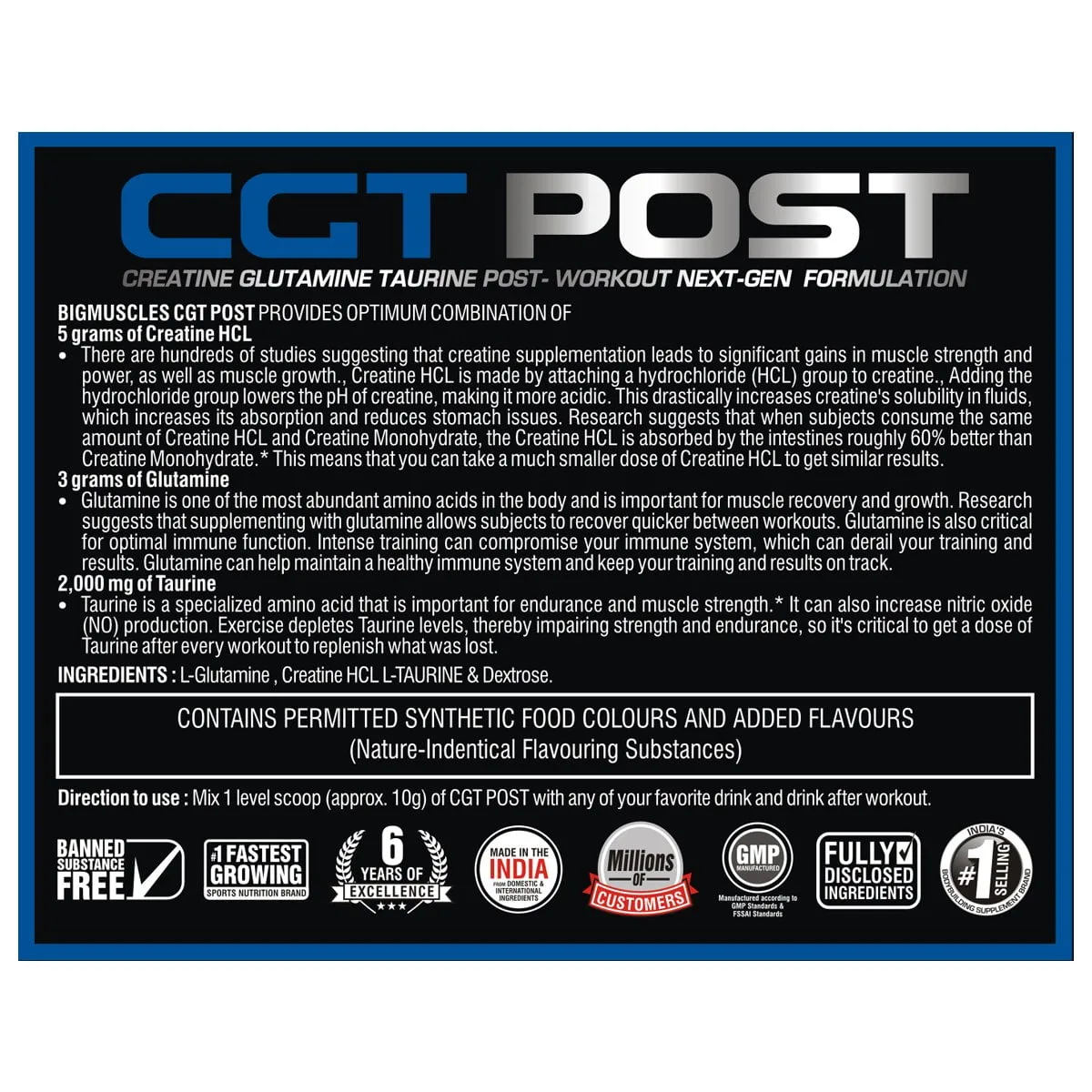 Bigmuscles Nutrition CGT POST - Image 3