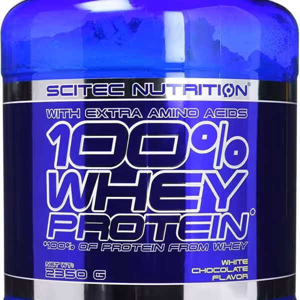 Scitec Nutrition 100% Whey Protein, 2350g tub, white chocolate flavor