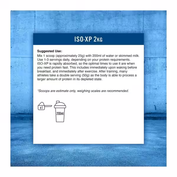 Suggested Use: Mix 1 scoop (25g) with 200ml water or milk. Use 1-3 servings daily, ideally upon waking or after exercise