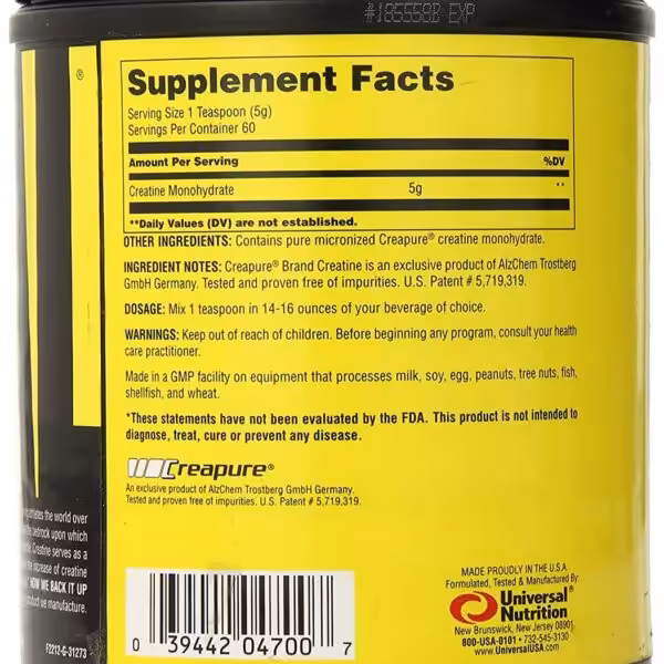 Universal Nutrition Creatine, 300g, Unflavoured - product image