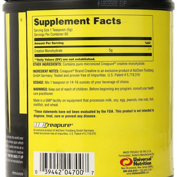 Universal Nutrition Creatine, 300g, Unflavoured