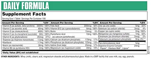 Universal Nutrition Daily Formula, 100 tablets, Unflavoured near Expiry march 2024 - Image 2