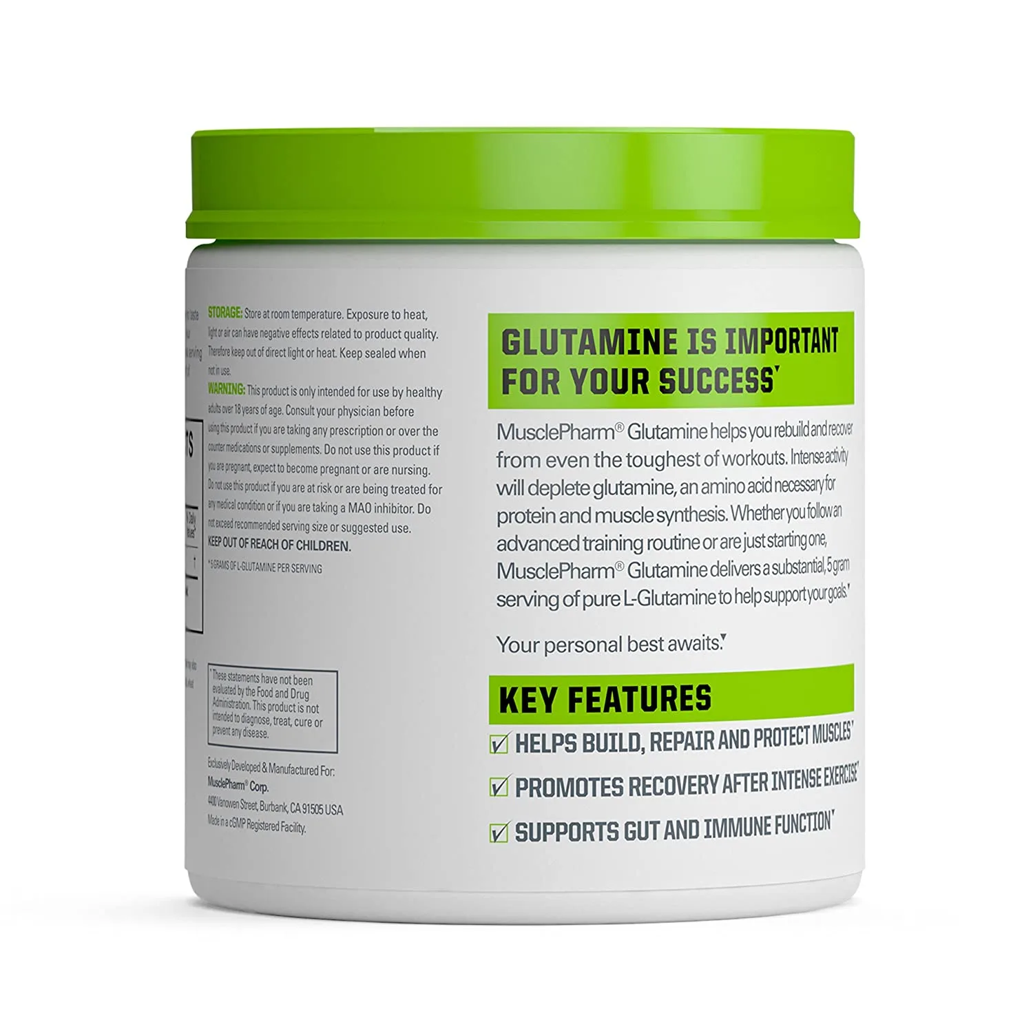 MusclePharm Glutamine 300g - Image 4