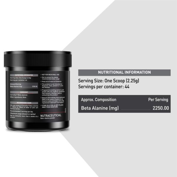 MuscleBlaze Beta Alanine, Unflavoured