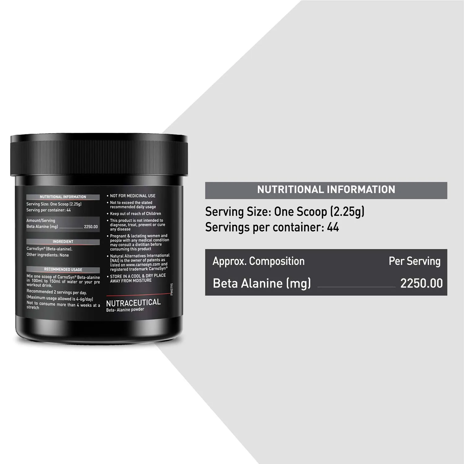 MuscleBlaze Beta Alanine, Unflavoured - Image 2