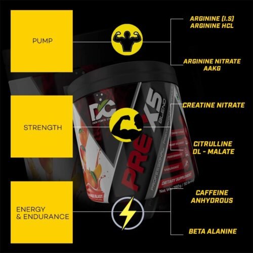 Doctor’s Choice PRE-X5 Blend Professional Pre-Workout Formula - Image 3