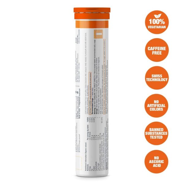 Fast&Up Charge Natural Vitamin C and Zinc, Orange