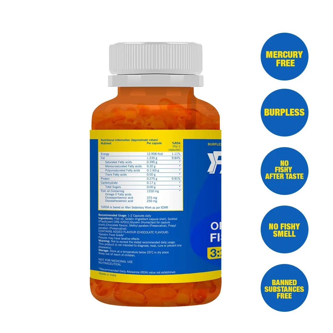 Fast&Up Promega – 60 Softgels, Omega 3 – Chocolate - product image