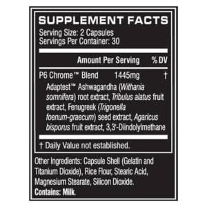 Cellucor P6 Chrome Testosterone Support, 60 capsules, Unflavoured
