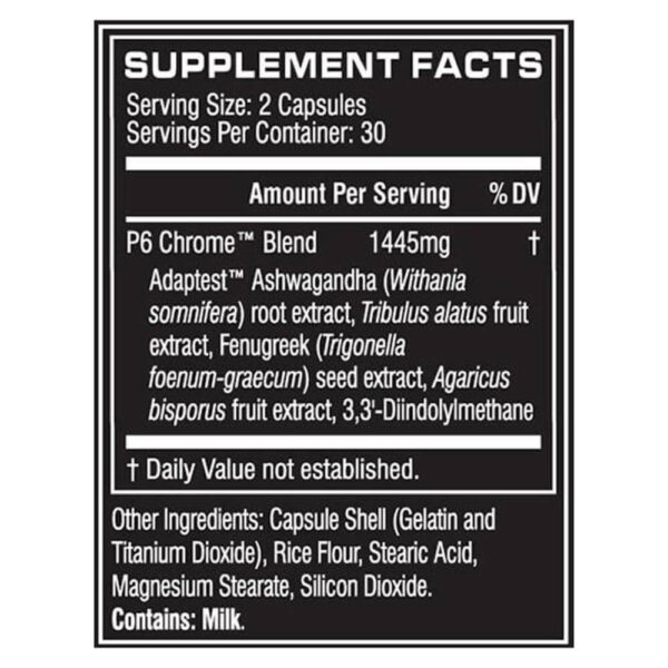 Cellucor P6 Chrome Testosterone Support, 60 capsules, Unflavoured