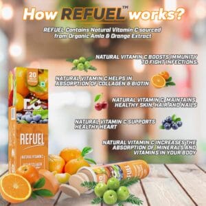 Doctor's Choice Refuel Natural Vitamin C & Zinc , 20 Tablets, Orange