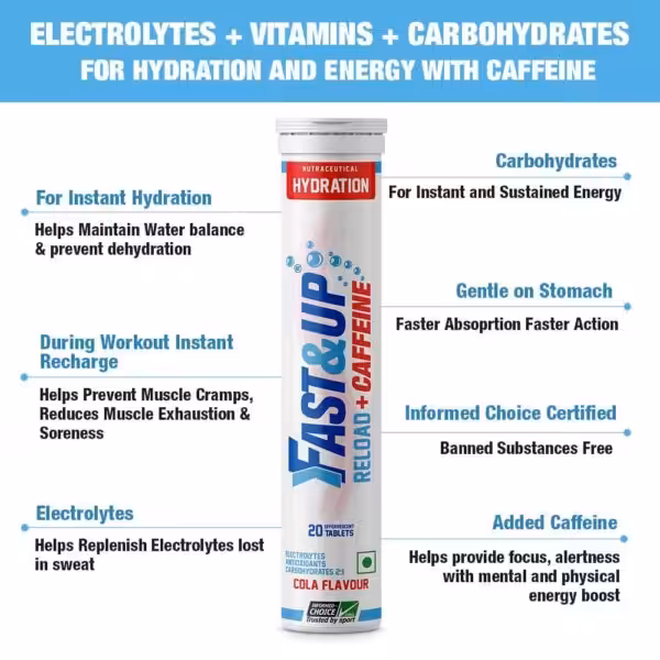 Fast&Up Reload + Caffeine, 20 Tablets, Cola - product image