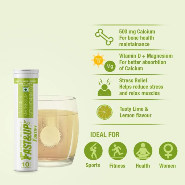 Fast&Up Fortify Calcium & Magnesium with Vitamin D3