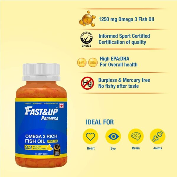 Fast&Up Promega - 60 Softgels, Omega 3 - Chocolate
