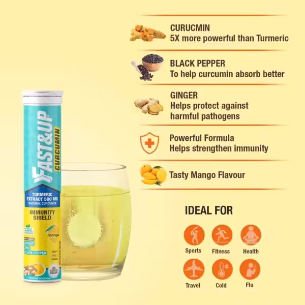Fast&Up Curcumin Immunity Shield, 25 Tablets, Mango - product image