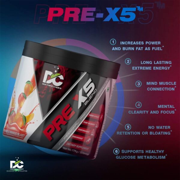 Doctor’s Choice PRE-X5 Blend Professional Pre-Workout Formula